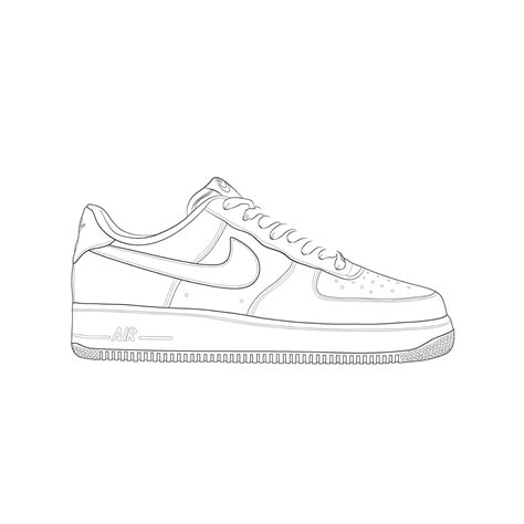 drawing Nike Air Force ones